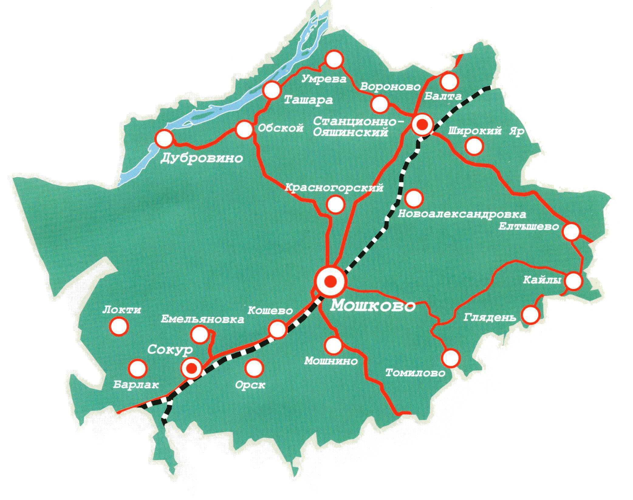 Краснозерка новосибирская область карта